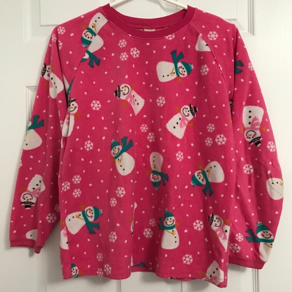 The Children's Place Girls XL/14 Snowman Snowflake Pajama Top Long Sleeve - Picture 1 of 4